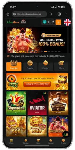 Access your account area Jeetbuzz Casino dashboard