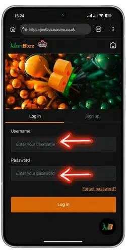 Enter mail & pasword Jeetbuzz Casino login